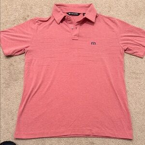 Travis Mathew kids large Coral Polo Shirt